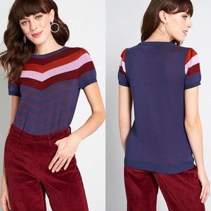 ModCloth Nostalgic Bliss Short-Sleeved Sweater
